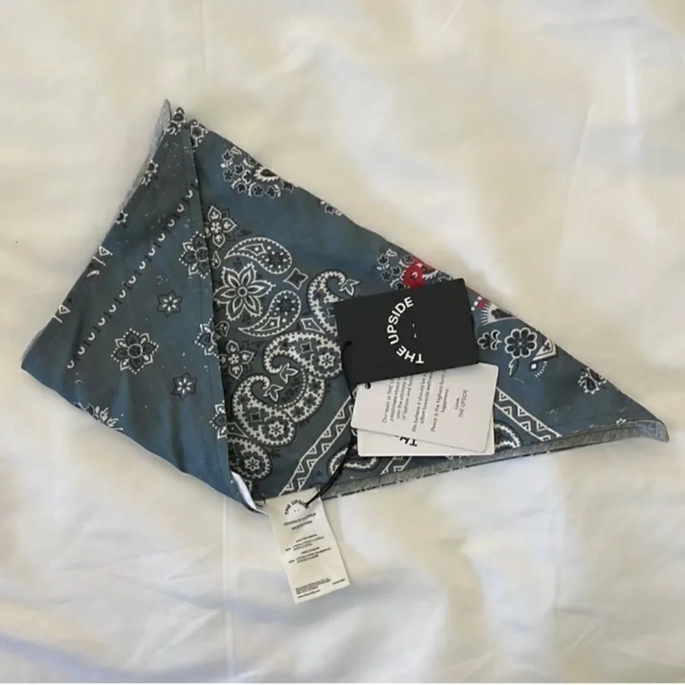 NWT The Upside Dog PUPSIDE Blue Necktie Bandana